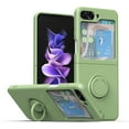 thumbnail image 1 of for Samsung Galaxy Z Flip5 5G 2023 Case,Slim Liquid Silicone Couple Ring Kickstand Soft Anti-Scratch Microfiber Lining Protection Bumper Case for Galaxy Z Flip5 (Mint Green), 1 of 16