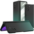 thumbnail image 1 of for Samsung Galaxy Z Fold 2 5G Case, with Glass Screen Protector & Hinge Protection Gradient Color Z Fold2 Phone Case Cover Women Men Hard Slim Thin for Galaxy Z Fold 2 Case (Black Blue), 1 of 17