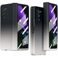 thumbnail image 1 of for Samsung Galaxy Z Fold 2 5G Case, with Glass Screen Protector & Hinge Protection Gradient Color Z Fold2 Phone Case Cover Women Men Hard Slim Thin for Galaxy Z Fold 2 Case (Black White), 1 of 16