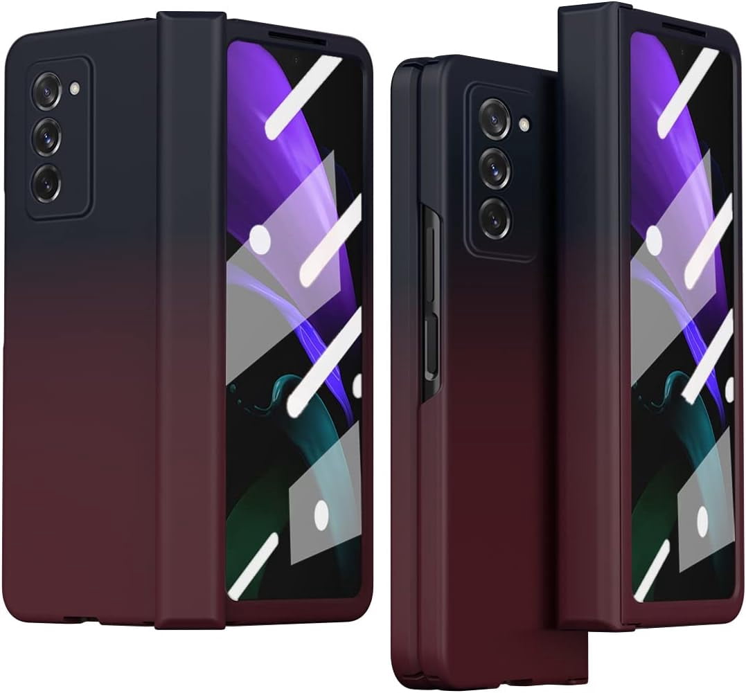 Cheeroll Samsung Galaxy Z Fold 2 5G Case, Glass Screen Protector, Hinge ...