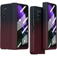 thumbnail image 1 of for Samsung Galaxy Z Fold 2 5G Case, with Glass Screen Protector & Hinge Protection Gradient Color Z Fold2 Phone Case Cover Women Men Hard Slim Thin for Galaxy Z Fold 2 Case (Blue Wine Red), 1 of 8