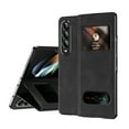 thumbnail image 1 of for Samsung Galaxy Z Fold 2 Case,Leather Cover Slim Clear Window View Shockproof Thin Cover with Kickstand Anti-Scratch Protective Phone Case Compatible with Samsung Galaxy Z Fold 2, Black, 1 of 7