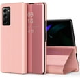 thumbnail image 1 of Samsung Galaxy Z Fold 2 Case, Luxury Mirror Design Clear View Smart Window Screen Display Case Support Wireless Charging Flip Phone Cover for Samsung Galaxy Z Fold 2 QH Rose Gold, 1 of 10
