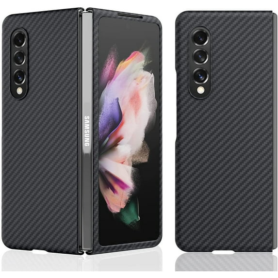 Samsung Galaxy Z Fold 3 5G Aramid Case, Dteck Carbon Fiber Shockproof Cover For Samsung Galaxy Z Fold 3 5G