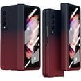 thumbnail image 1 of for Samsung Galaxy Z Fold 3 5G Case, with Glass Screen Protector & Hinge Protection Gradient Color Z Fold3 Phone Case Cover Women Men Hard Slim Thin for Galaxy Z Fold 3 Case (Black Wine Red), 1 of 14