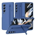 thumbnail image 1 of for Samsung Galaxy Z Fold 3 5G Case with S Pen Holder & Stylus, Z Fold 3 Hinge Protection Case with Kickstand Built in Screen Protector Full Body Protection Protective Case for Z Fold 3, Blue, 1 of 7