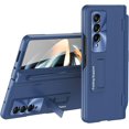 thumbnail image 1 of for Samsung Galaxy Z Fold 3 5G Case with Screen Protector, S Pen Slot & Stylus Hinge Design Fine Leather Protective Phone Case with Kickstand Casefor Galaxy Z Fold 3 5G, Blue, 1 of 10