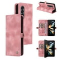 thumbnail image 1 of for Samsung Galaxy Z Fold 3 5G Case Wallet Case with Card Holder, Matte Slim Fit Premium PU Leather + PC Drop Protective Flip Phone Case Cover for Samsung Galaxy Z Fold 3 5G 2021 - Pink, 1 of 6