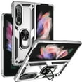 thumbnail image 1 of Samsung Galaxy Z Fold 3 Case, Allytech 360 Degree Rotating Kickstand Ring Holder Compatible with Magnetic Car Mount Heavy Duty Shock Absorption Back Cover Case for Samsung Galaxy Z Fold 3,Silver, 1 of 6
