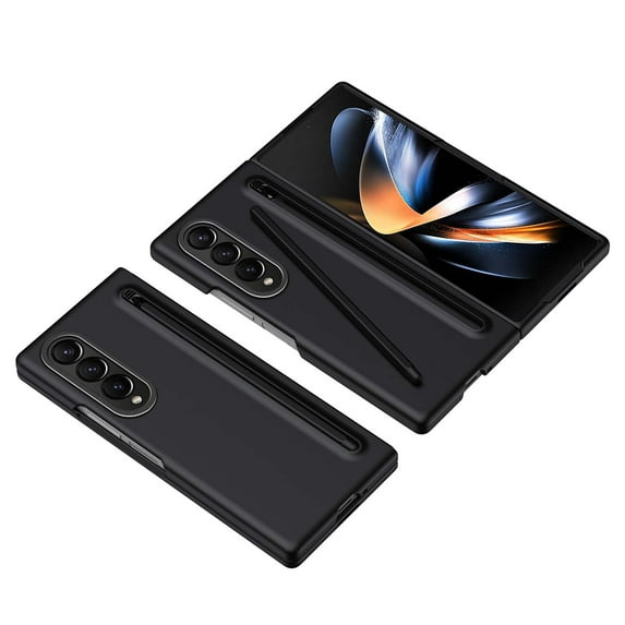 For Samsung Galaxy Z Fold 3 Case with S Pen Holder & Slim Stylus,Full Coverage Screen Protector Shockproof Ultra Slim Thin Fit Rugged Phone Case for Samsung Galaxy Z Fold 3,Black