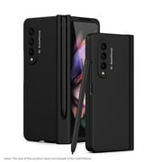 Samsung Galaxy Z Fold 3 Case with S-Pen Holder, Dteck Full Body Shockproof with Screen Protector Cover for Samsung Galaxy Z Fold 3 5G 2021, Black