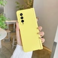 thumbnail image 1 of for Samsung Galaxy Z Fold 3 Hinge Protection Case without Front Screen Protector, Ultra Thin Matte Liquid Silicone PC Protective Cover for Samsung Galaxy Z Fold 3,Yellow, 1 of 9