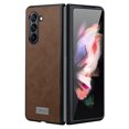 thumbnail image 1 of for Samsung Galaxy Z Fold 3 Leather Case Wireless Charging, Slim Luxury Classic PU Non-Slip Grip Rugged Bumper Shockproof Protective Cover Men Women Phone Cases for Samsung Galaxy Z Fold 3,Brown, 1 of 5
