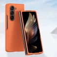 thumbnail image 1 of for Samsung Galaxy Z Fold 3 Matte Liquid Silicone Hard [Lightweight] [Shockproof] [Drop-Proof] [Anti-Scratch] Full Body Rugged Slim Fit Protective Phone Case for Samsung Galaxy Z Fold 3,Orange, 1 of 7