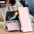 thumbnail image 1 of for Samsung Galaxy Z Fold 3 PU Leather PC Case, Luxury Shockproof Protective Kickstand Magnetic Ultra Slim with S Pen Holder & Free S Pen Case Cover for Samsung Galaxy Z Fold 3, Pink, 1 of 10