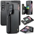 thumbnail image 1 of for Samsung Galaxy Z Fold 3 Premium PU Leather Back Case, Multiple Card Slots Design, Double Magnetic Clasp Study Kickstand RFID Blocking Classic Phone Cover for Samsung Galaxy Z Fold 3, Black, 1 of 8