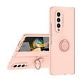 thumbnail image 1 of for Samsung Galaxy Z Fold 3 with Ring Holder Case, Luxury Slim Hard PC Matte Phone case with Hinge Protection, Lightweight Slim Protective Kickstand Case for Samsung Galaxy Z Fold 3 5G, Pink, 1 of 7