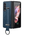 thumbnail image 1 of for Samsung Galaxy Z Fold 4 5G Case, Premium PU Leather Wristband Portable Case, Durable Minimalist Ultra Thin Slim Cover Protective Phone Case Compatible with Galaxy Z Fold 4 2022, Darkblue, 1 of 6
