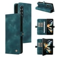 thumbnail image 1 of for Samsung Galaxy Z Fold 4 5G Case Wallet Case with Card Holder, Matte Slim Fit Premium PU Leather + PC Drop Protective Flip Phone Case Cover for Samsung Galaxy Z Fold 4 5G 2022 - Blue, 1 of 6