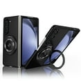 thumbnail image 1 of for Samsung Galaxy Z Fold 4 5G Folding Case, Magnetic 360 Rotating Ring Kickstand Frosted Hard PC Folding Case with Wireless Charging Compatibility for Samsung Galaxy Z Fold 4 5G, Black, 1 of 11