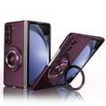 thumbnail image 1 of for Samsung Galaxy Z Fold 4 5G Folding Case, Magnetic 360 Rotating Ring Kickstand Frosted Hard PC Folding Case with Wireless Charging Compatibility for Samsung Galaxy Z Fold 4 5G, Winered, 1 of 11