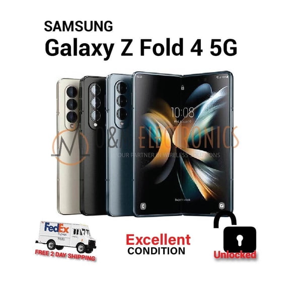 Samsung Galaxy Z Fold 4 5G SM-F936U1 256GB Black (US Model) - Factory Unlocked Cell Phone - Excellent Condition