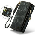 thumbnail image 1 of For Samsung Galaxy Z Fold 4 5G Wallet Case,Multi-Functional Retro Leather Purse Flip Cover Zipper Wallet Case with Removable Card Slots Pocket & Detachable Wrist Strap Magnetic Phone Case, Black, 1 of 7