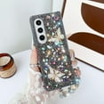 thumbnail image 1 of For Samsung Galaxy Z Fold 4 Case, Galaxy Z Fold 4 Cover 7.6",  Flash diamond 3D Full Body Gemstone stone butterfly With a bracelet for Women Girls Crystal Anti-Shock Phone Case,Gray, 1 of 5