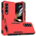thumbnail image 1 of for Samsung Galaxy Z Fold 4 Case,Heavy Duty Drop Protection Edge Raised Rugged Shockproof/Drop Proof/Dust Proof Military Protective Tough Durable Cell Phone Cover for Men Women,Red, 1 of 6