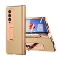 thumbnail image 1 of for Samsung Galaxy Z Fold 4 Case With Hinge Protection, Kickstand & Tempered Glass Screen Protector, Durable Full Coverage Heavy Duty PC + PU Leather Phone Case for Samsung Z Fold 4 5G 2022, Gold, 1 of 7