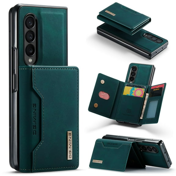 for Samsung Galaxy Z Fold 4 Case ,Magnetic Buckle Leather Detachable Wallet Cover, Card Pocket Back Flip Kickstand Shockproof Business Slim Phone Case For Samsung Galaxy Z Fold 4,
Green