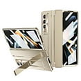 thumbnail image 1 of for Samsung Galaxy Z Fold 4 Case Magnetic Hinge Protection Built-in S Pen Holder with Front Glass Kickstand All-Inclusive PC Shockproof Case Wireless Charging for Samsung Z Fold 4 5G 2022, Gold, 1 of 7