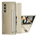 thumbnail image 1 of for Samsung Galaxy Z Fold 4 Case Magnetic Hinge Protection Built-in S Pen Holder with Front Glass Kickstand All-Inclusive PC Shockproof Case with Stylus for Samsung Z Fold 4 5G 2022, Gold, 1 of 7