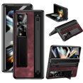 thumbnail image 1 of for Samsung Galaxy Z Fold 4 Case with Pen Holder & Stylus, with Hinge Protection, Tempered Glass Screen Protector & Lens Protector Kickstand Cover for Samsung Galaxy Z Fold 4, Rose, 1 of 7