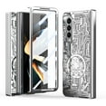 thumbnail image 1 of Samsung Galaxy Z Fold 4 Case with Screen Protector, Fold 4 Case with Hinge Protection + Mechanical Legend Plating Texture Luxury Crystal Clear Case for Galaxy Z Fold 4 (Gold), 1 of 16
