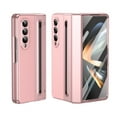 thumbnail image 1 of for Samsung Galaxy Z Fold 4 Case: Support All Magsafe Accessories | Fold 4 New Slim S Pen  Holder & Free Stylus | Hinge Protection, PU Leather Back, Tempered Glass Screen Protector - Pink, 1 of 9