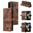 thumbnail image 1 of for Samsung Galaxy Z Fold 4 Case Wallet with Card Holder, Premium Leather Galaxy Z Fold 4 Card Case for Women Men Protective Retro Slim Phone Case for Samsung Galaxy Z Fold 4 5G 2022 - Brown, 1 of 6