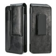 thumbnail image 1 of for Samsung Galaxy Z Fold 4 Phone Holster with 360-degree Rotation Belt Clip, Classic PU Leather Pouch Case with Belt Loop Magnetic Close Phone Pouch Holster Case with Pen Slot - Black, 1 of 9
