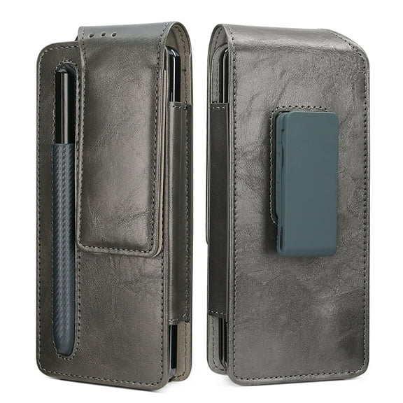 for Samsung Galaxy Z Fold 4 Phone Holster with 360-degree Rotation Belt Clip, Classic PU Leather Pouch Case with Belt Loop Magnetic Close Phone Pouch Holster Case with Pen Slot - Green