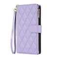 thumbnail image 1 of for Samsung Galaxy Z Fold 4 Wallet case with Card Holder,Phone case RFID Blocking PU Leather Flip Shockproof Cover with Hand Strap Zipper Credit Card Holder Slots for Women Men,Purple, 1 of 8