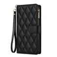 thumbnail image 1 of for Samsung Galaxy Z Fold 4 Wallet case with Card Holder,Phone case RFID Blocking PU Leather Flip Shockproof Cover with Hand Strap Zipper Credit Card Holder Slots for Women Men,Black, 1 of 8