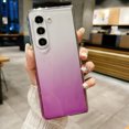 thumbnail image 1 of for Samsung Galaxy Z Fold 5 5G Clear Case Hybrid Crystal Gradient Color Design Shockproof Soft TPU Bumper Hard PC Back Slim Wireless Charging Protective Phone Cover - Purple, 1 of 7
