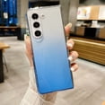 thumbnail image 1 of for Samsung Galaxy Z Fold 5 5G Clear Case Hybrid Crystal Gradient Color Design Shockproof Soft TPU Bumper Hard PC Back Slim Wireless Charging Protective Phone Cover - Blue, 1 of 7