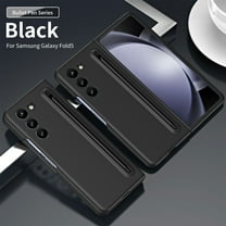 for Samsung Galaxy Z Fold 5 5G with S Pen Holder & S Pen, Full Body Cover Ultra-Thin Frosted Hard PC Shockproof Drop Protective Phone Case Cover for Samsung Galaxy Z Fold 5 2023, Black