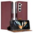 thumbnail image 1 of for Samsung Galaxy Z Fold 5 5G Slim Case with Card Holder, Premium PU Leather Wallet Case with Flip Card Slots Kickstand & Magnetic Closure for Samsung Galaxy Z Fold 5 5G, Winered, 1 of 5