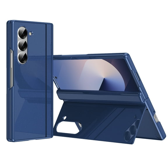 for Samsung Galaxy Z Fold 5 Case with Flip Stand, Heavy Duty Rugged Protective Phone Case with Built-in Screen Protector & Hinge Protection Shockproof Cover for Samsung Galaxy Z Fold 5, Blue