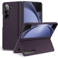 thumbnail image 1 of for Samsung Galaxy Z Fold 5 Case [Hidden Magnetic Kickstand], Z Fold 5 5g Kickstand Phone Case Slim Hard PC Bumper Shockproof Support Wireless Charging Z Fold5 5g Stand Case Dark Purple, 1 of 10