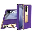 thumbnail image 1 of for Samsung Galaxy Z Fold 5 Case with Kickstand, Full Body Protection Case with Built-in Screen Protector PU Leather Protective Hidden Stand Phone Case for Samsung Galaxy Z Fold 5 5G, Purple, 1 of 6