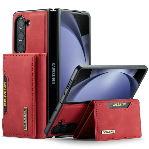 for Samsung Galaxy Z Fold 5 Case ,Magnetic Buckle Leather Detachable Wallet Cover, Card Pocket Back Flip Kickstand Shockproof Business Slim Phone Case For Samsung Galaxy Z Fold 5,
Red
