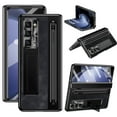 thumbnail image 1 of for Samsung Galaxy Z Fold 5 Case with Pen Holder & Stylus, with Hinge Protection, Tempered Glass Screen Protector & Lens Protector Kickstand Cover for Samsung Galaxy Z Fold 5, Black, 1 of 7